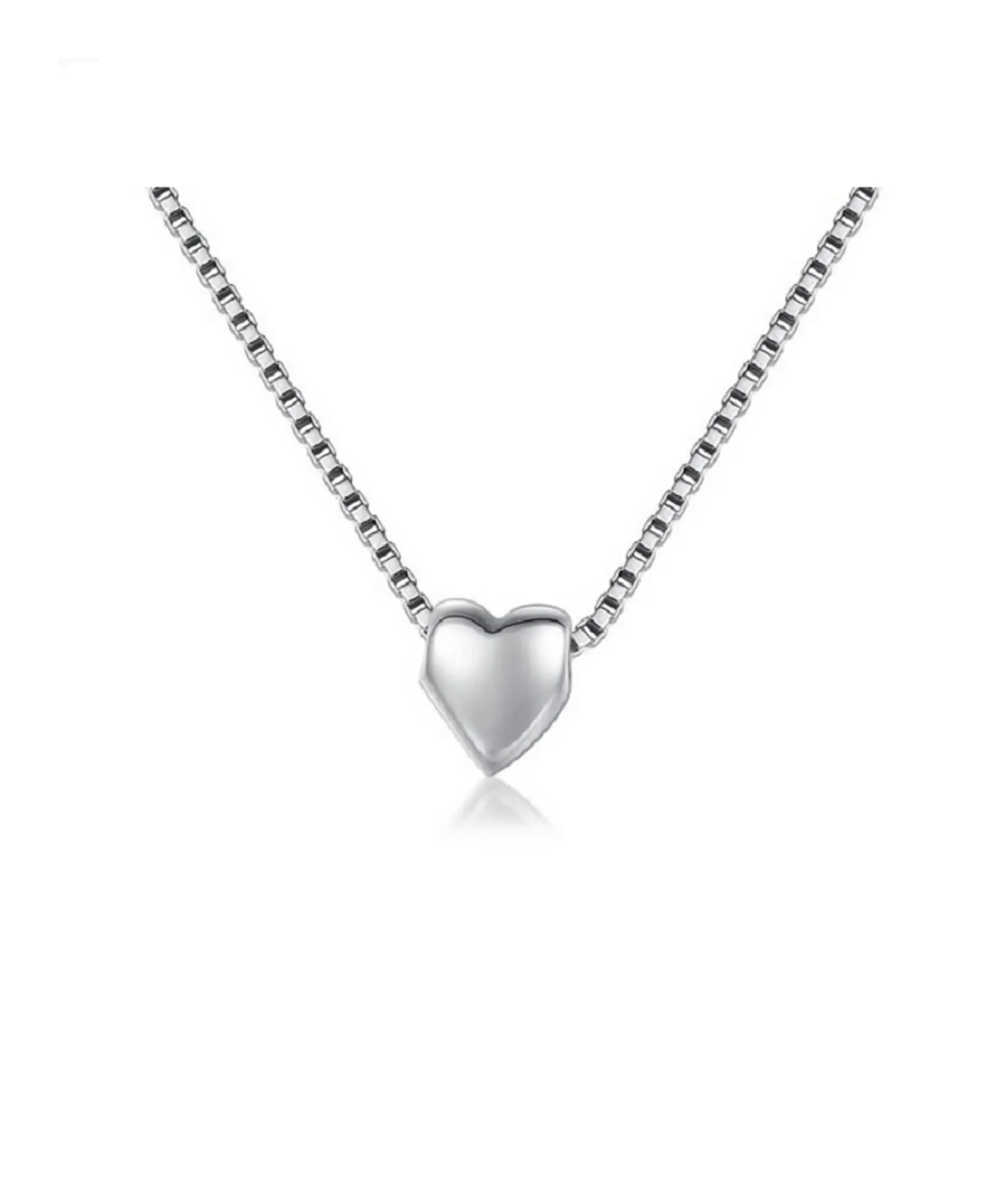 Collar con dije Tierno corazón en Plata fina ley S925 1