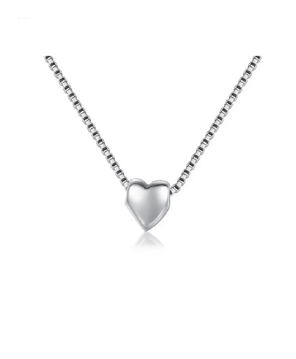 Collar con dije Tierno corazón en Plata fina ley S925 1