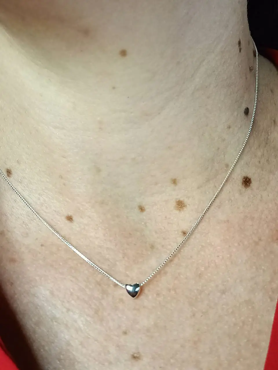 Collar con dije Tierno corazón en Plata fina ley S925 2