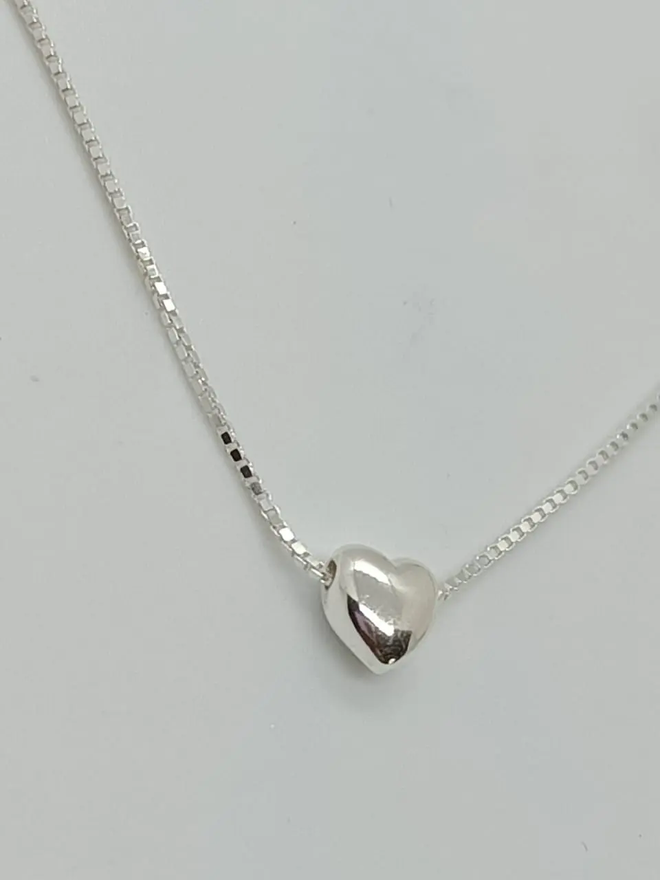 Collar con dije Tierno corazón en Plata fina ley S925 4