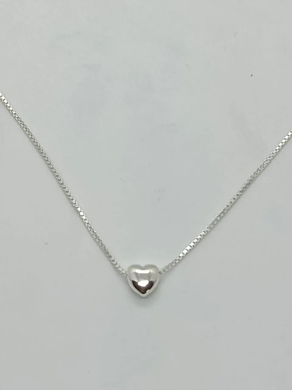 Collar con dije Tierno corazón en Plata fina ley S925 5