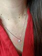 Colgante Collar Punto Luz Zirconio Colores Plata fina ley S925 - Miniatura 2