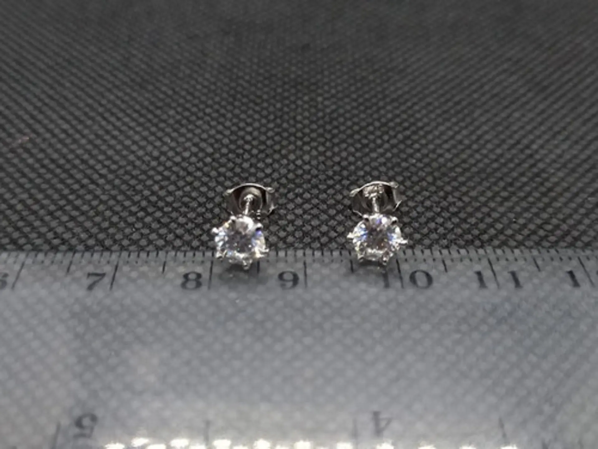 Aros Punto plata 925 Luz Piedra Gema Moissanita 5