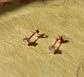 Aros Punto De Luz Plata Baño Oro rosa 18k 3mm Gema Moissanite  - Miniatura 6