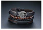 Set Pulseras Cuero Cuentas Madera Brazalete 4 En 1 Árbol Vida - Miniatura 2