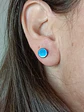 Aros Barbell Punk Black Rock Hombre Mujer Moda Juvenil 8mm - Miniatura 7