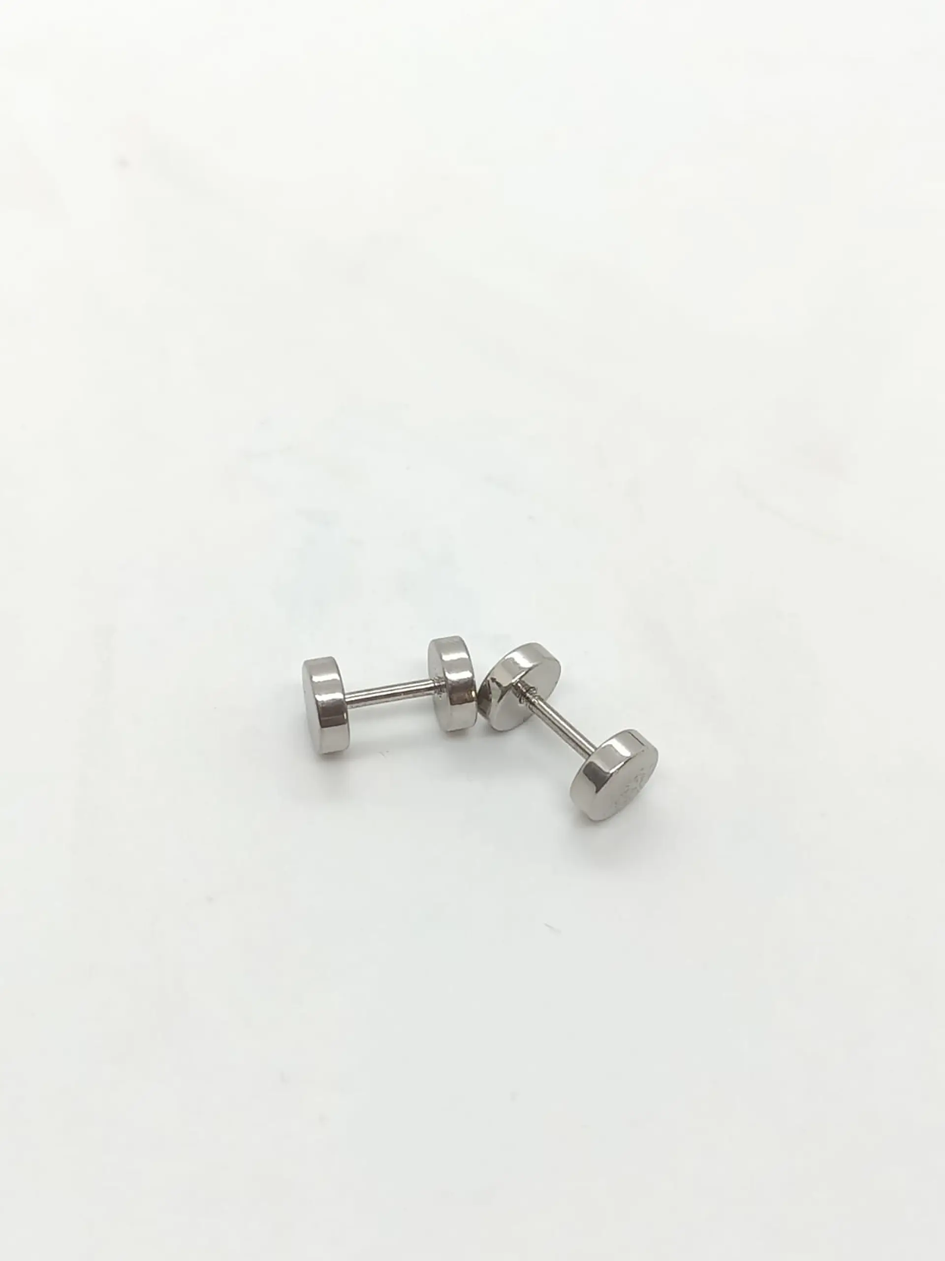 Aros Barbell Punk Black Rock Hombre Mujer Moda Juvenil 8mm 10