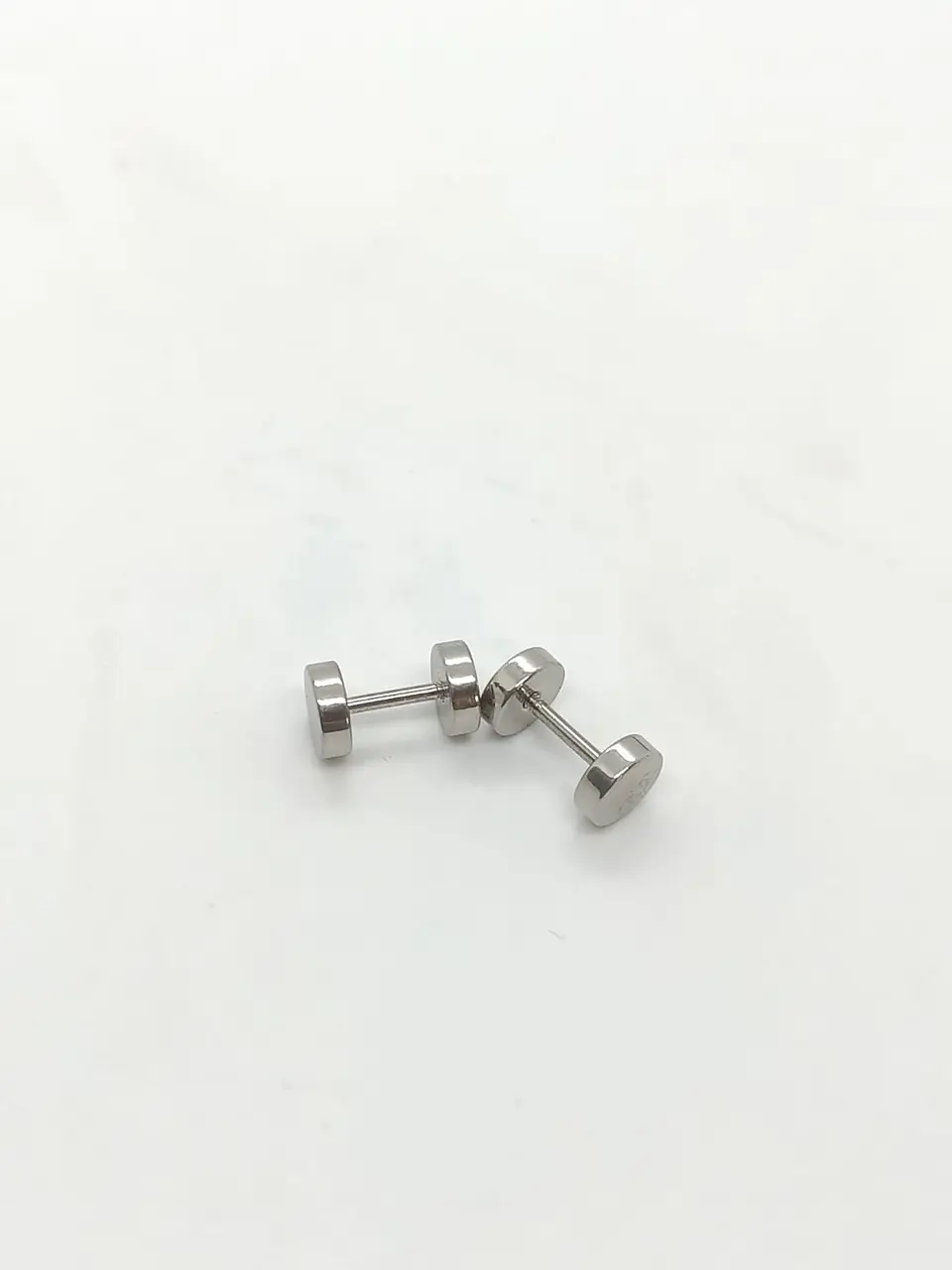 Aros Barbell Punk Black Rock Hombre Mujer Moda Juvenil 8mm 10