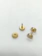 Aros Punk Acero Moda 6mm Juvenil Barbell Plateado o dorado. - Miniatura 7