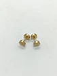 Aros Punk Acero Moda 6mm Juvenil Barbell Plateado o dorado. - Miniatura 8