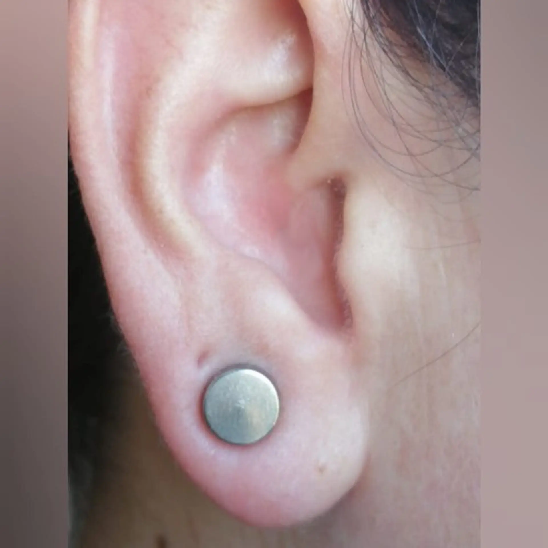 Aros Iman Redondo Punk Sin perforacion 8mm 13