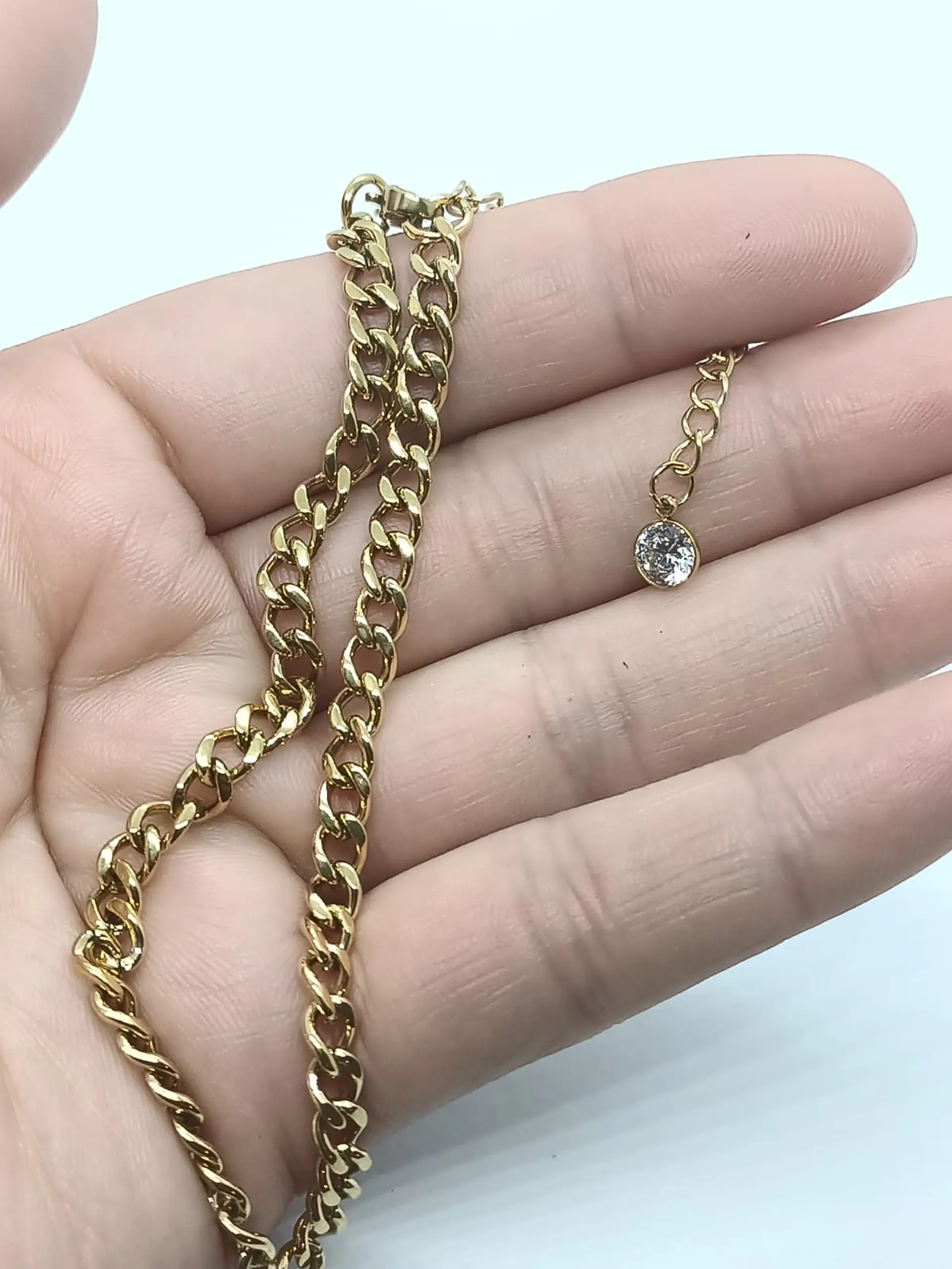 Tobilleras eslabones Pulseras Tobillo Ajustable Bohemia enchapada en oro 18k 4