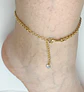 Tobilleras eslabones Pulseras Tobillo Ajustable Bohemia enchapada en oro 18k - Miniatura 5