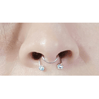 Piercing Zirconia Sin Hoyos Sin Perforación Tornasol Septum 2