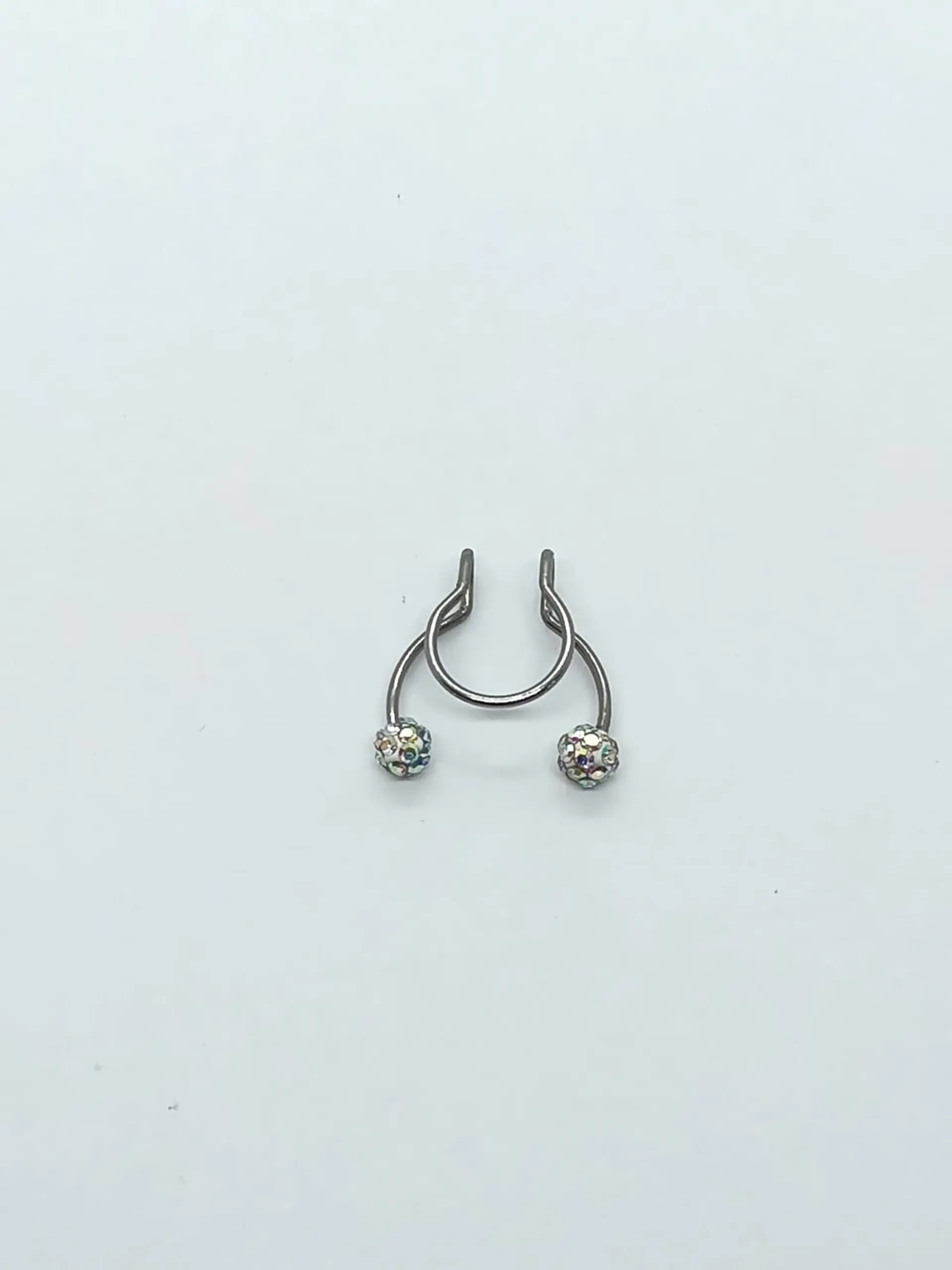 Piercing Zirconia Sin Hoyos Sin Perforación Tornasol Septum 8
