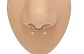 Piercing Zirconia Sin Hoyos Sin Perforación Tornasol Septum - Miniatura 9