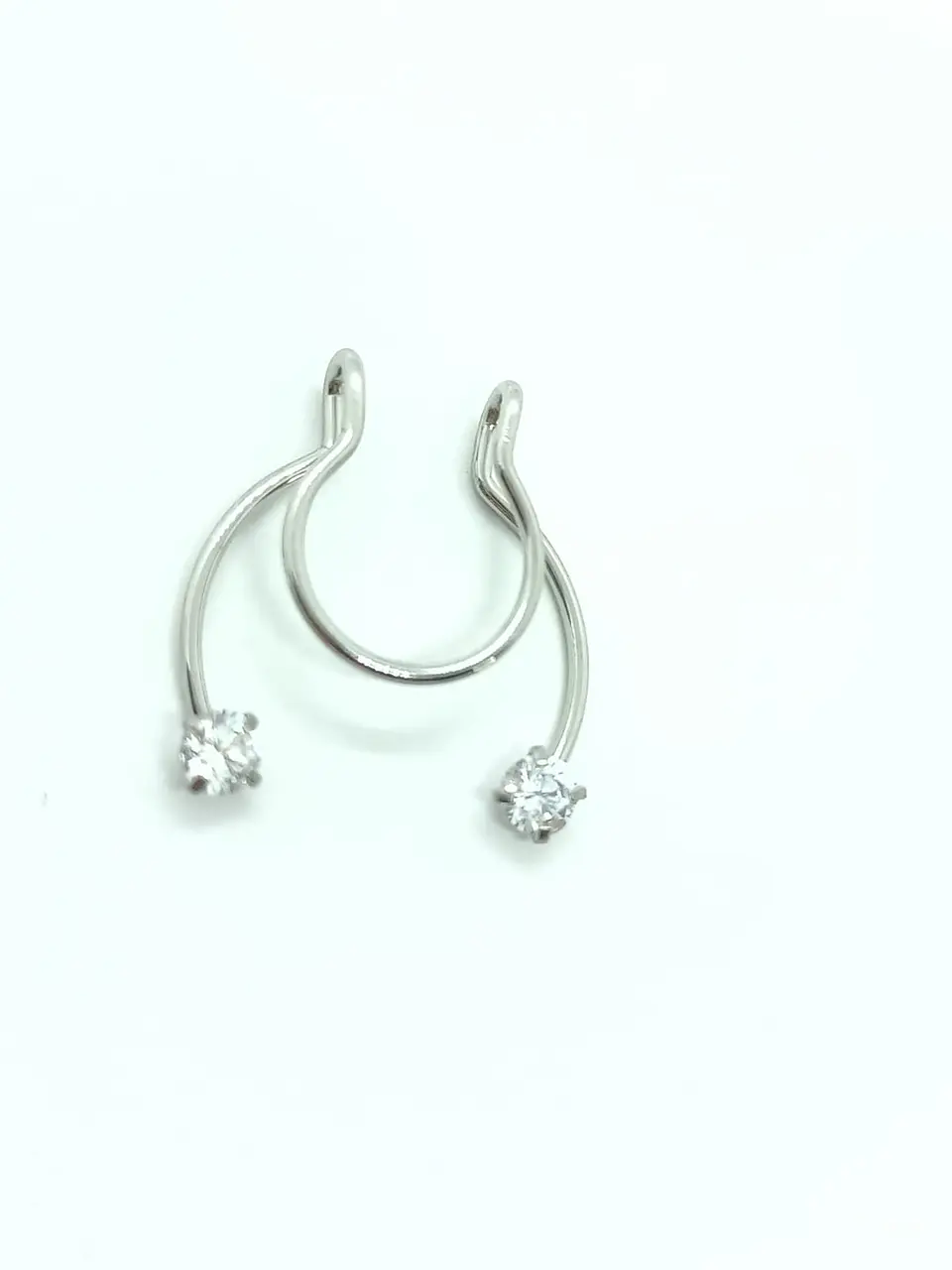 Piercing Zirconia Sin Hoyos Sin Perforación Tornasol Septum 10