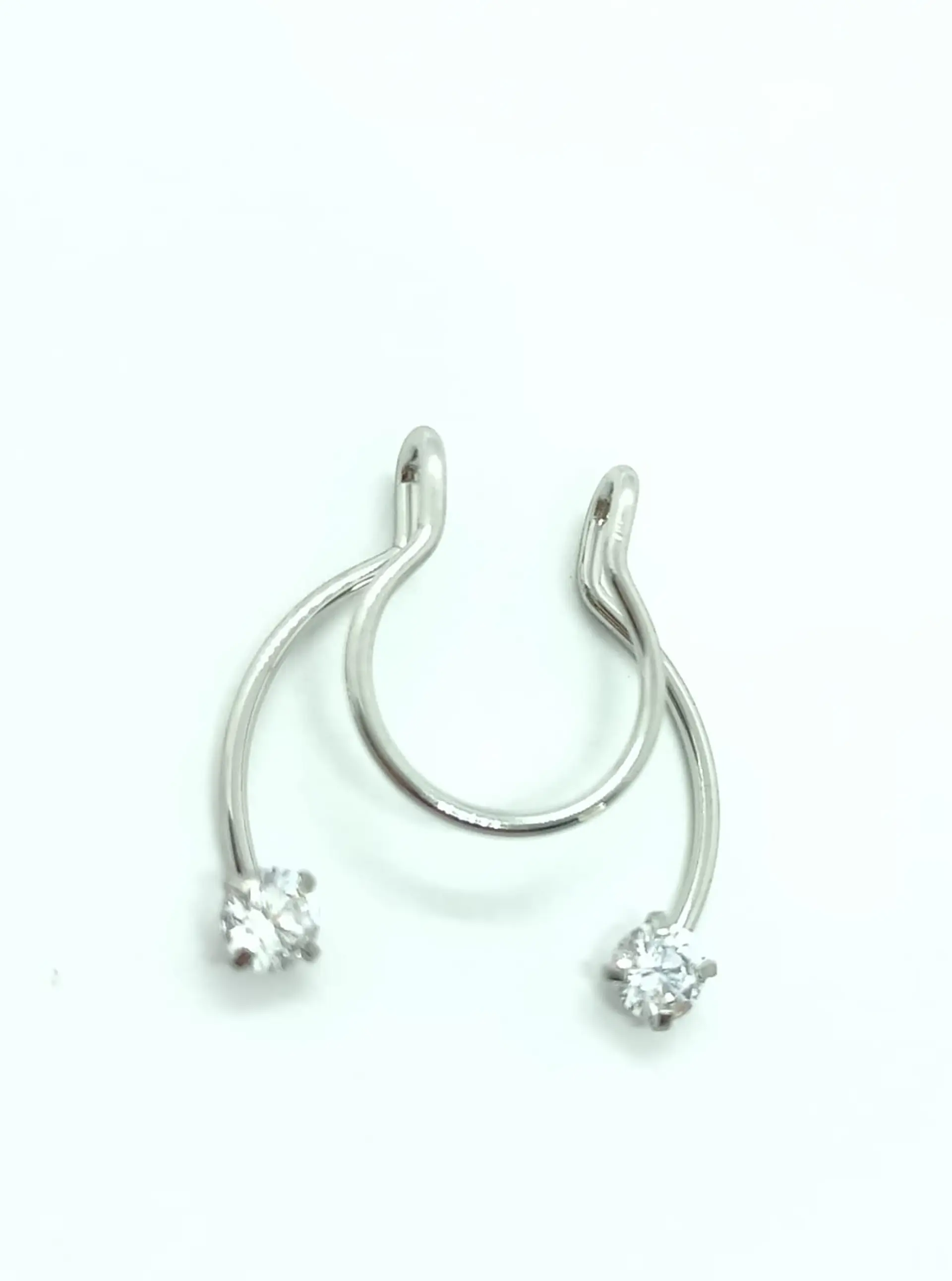 Piercing Zirconia Sin Hoyos Sin Perforación Tornasol Septum 11