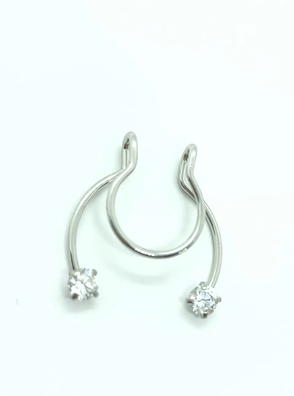 Piercing Zirconia Sin Hoyos Sin Perforación Tornasol Septum 11