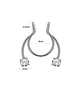 Piercing Zirconia Sin Hoyos Sin Perforación Tornasol Septum - Miniatura 14