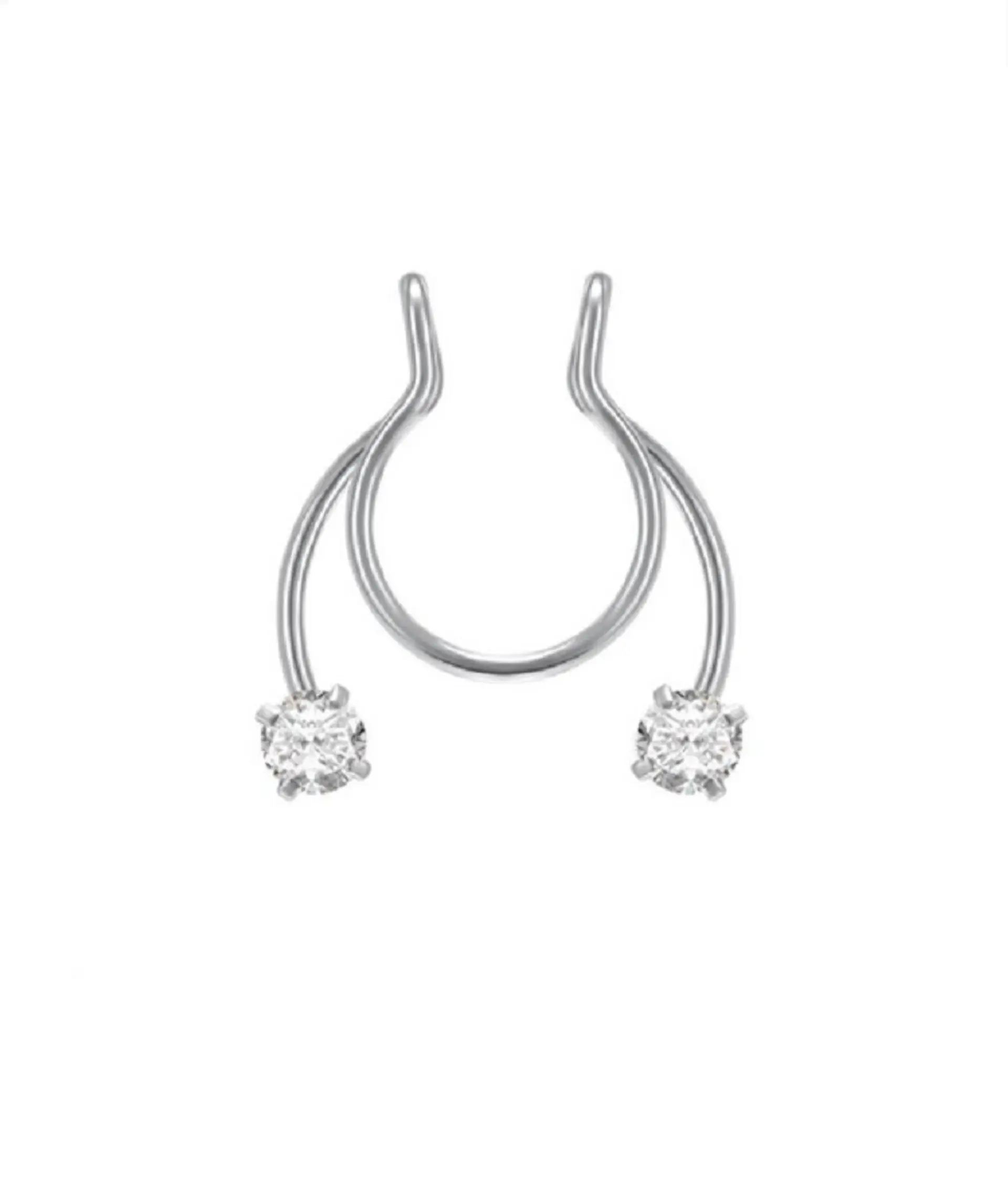 Piercing Zirconia Sin Hoyos Sin Perforación Tornasol Septum 15