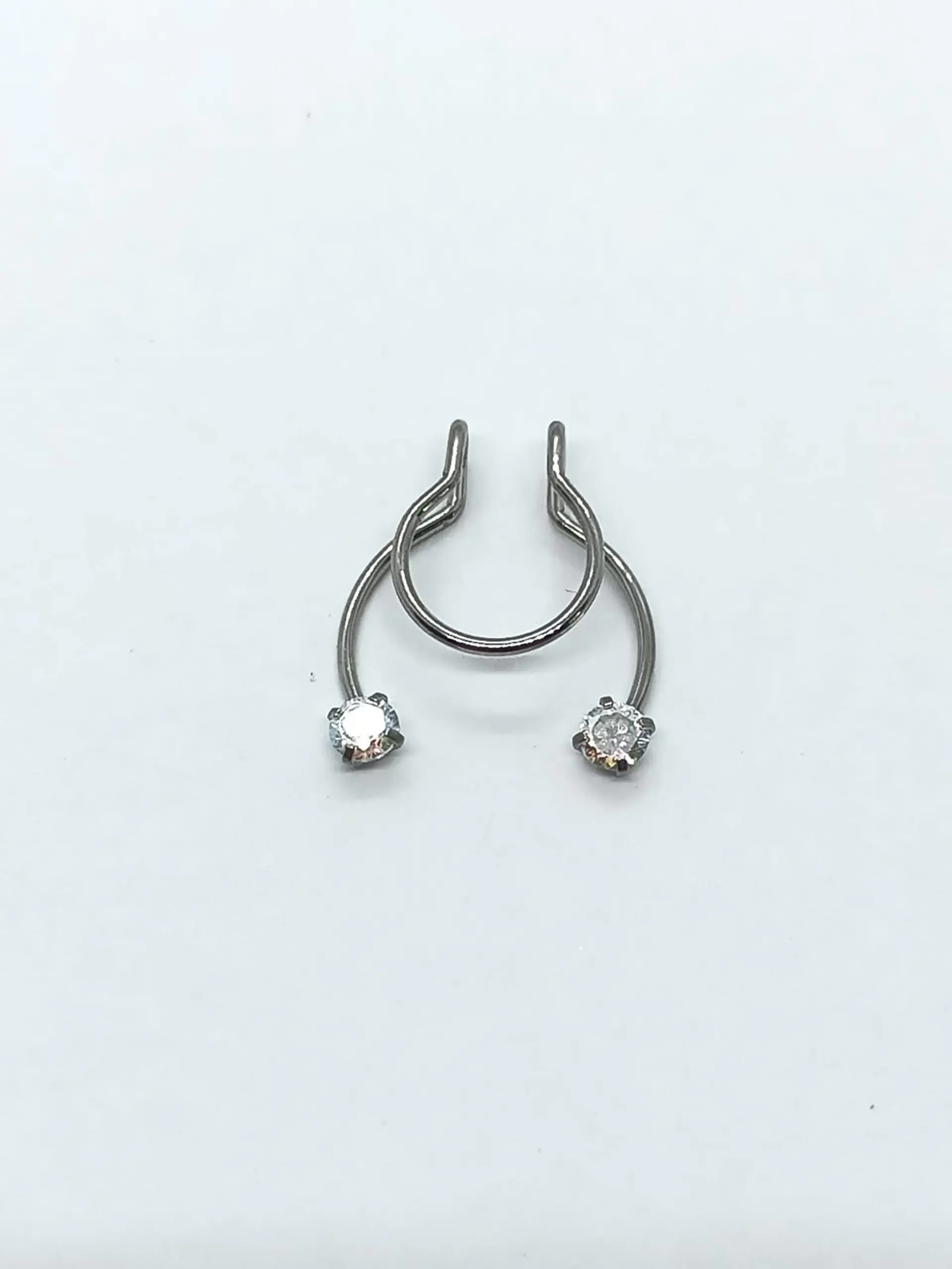 Piercing Zirconia Sin Hoyos Sin Perforación Tornasol Septum 17