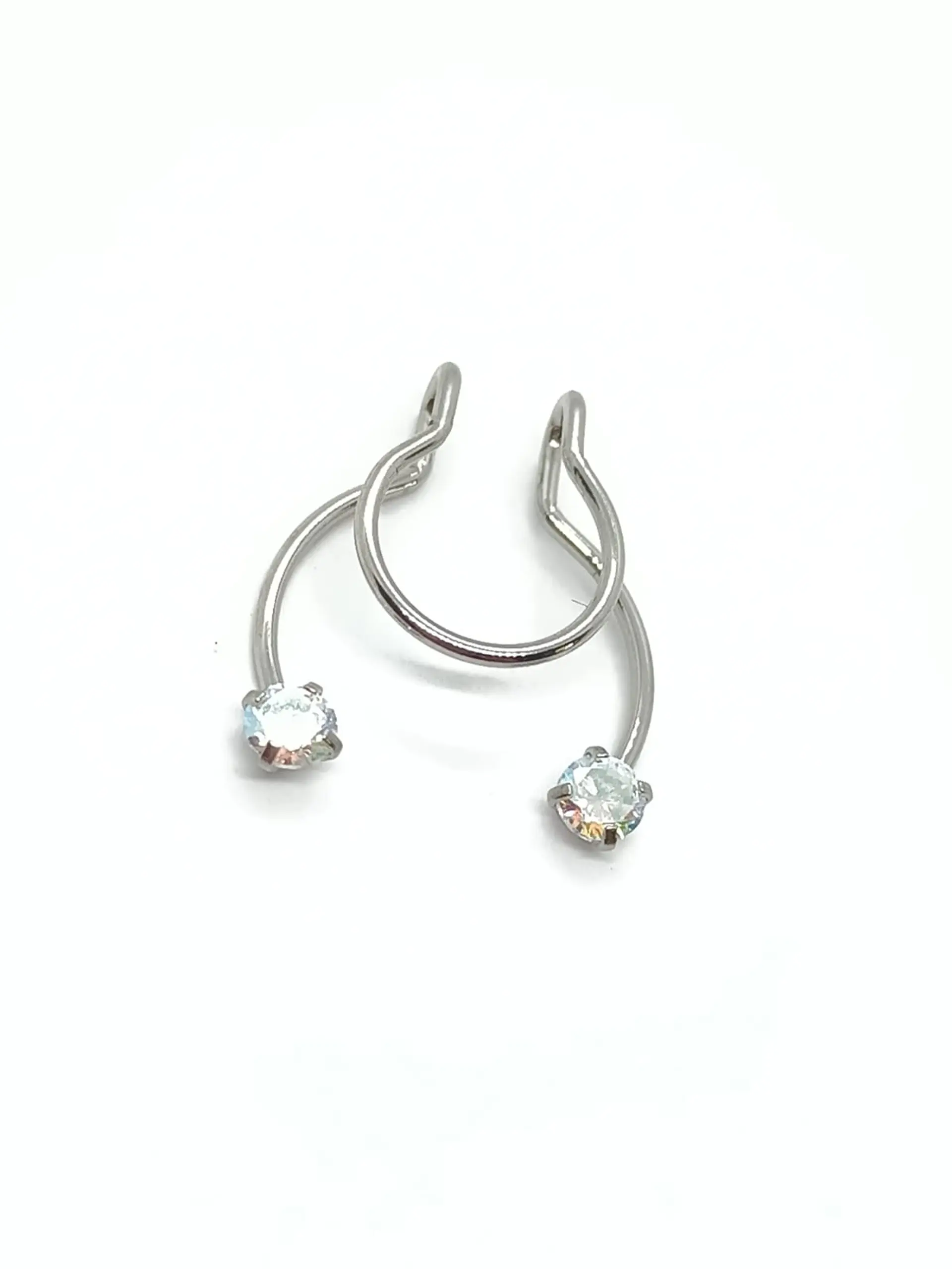 Piercing Zirconia Sin Hoyos Sin Perforación Tornasol Septum 18