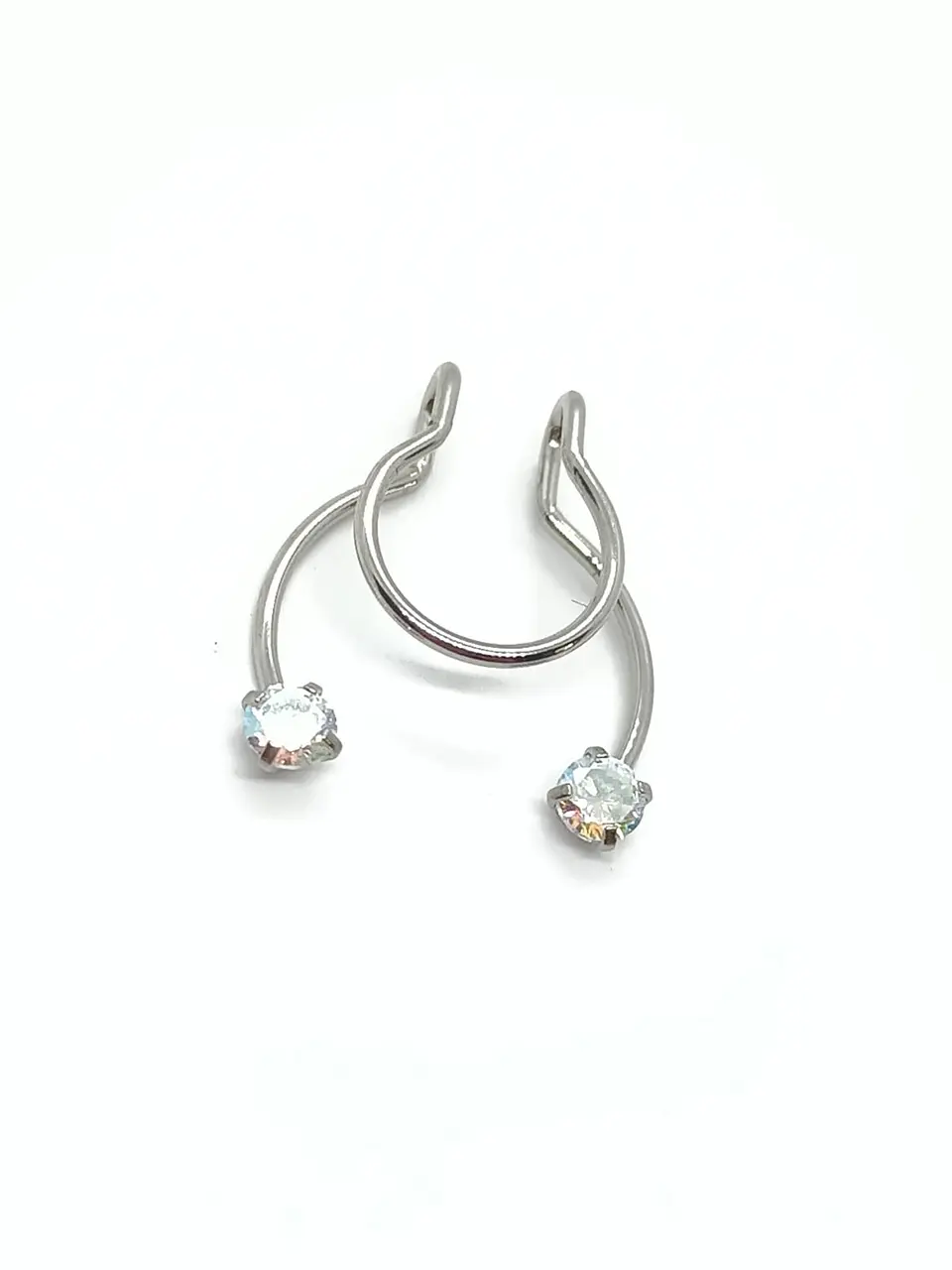 Piercing Zirconia Sin Hoyos Sin Perforación Tornasol Septum 18