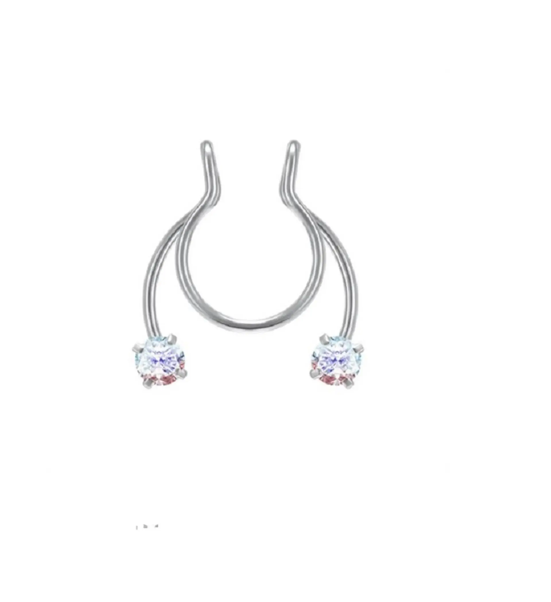 Piercing Zirconia Sin Hoyos Sin Perforación Tornasol Septum 1