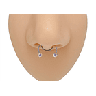 Piercing Zirconia Sin Hoyos Sin Perforación Tornasol Septum 19