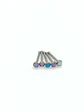 Set Piercing Nostril Opalo Colores Nariz Boca Pack Acero punk - Miniatura 7