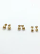 Aros esferas hipoalergénicos de 3mm a 8mm chapados en oro 14kl - Miniatura 5