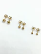 Aros esferas hipoalergénicos de 3mm a 8mm chapados en oro 14kl - Miniatura 9