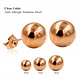 Aros Aretes Medianos Esferas Bolas Acero Quirúrgico Puntos gold rose - Miniatura 3