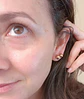 Aros Aretes Medianos Esferas Bolas Acero Quirúrgico Puntos gold rose - Miniatura 4