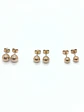 Aros Aretes Medianos Esferas Bolas Acero Quirúrgico Puntos gold rose - Miniatura 6