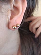 Aros Aretes Medianos Esferas Bolas Acero Quirúrgico Puntos gold rose - Miniatura 7