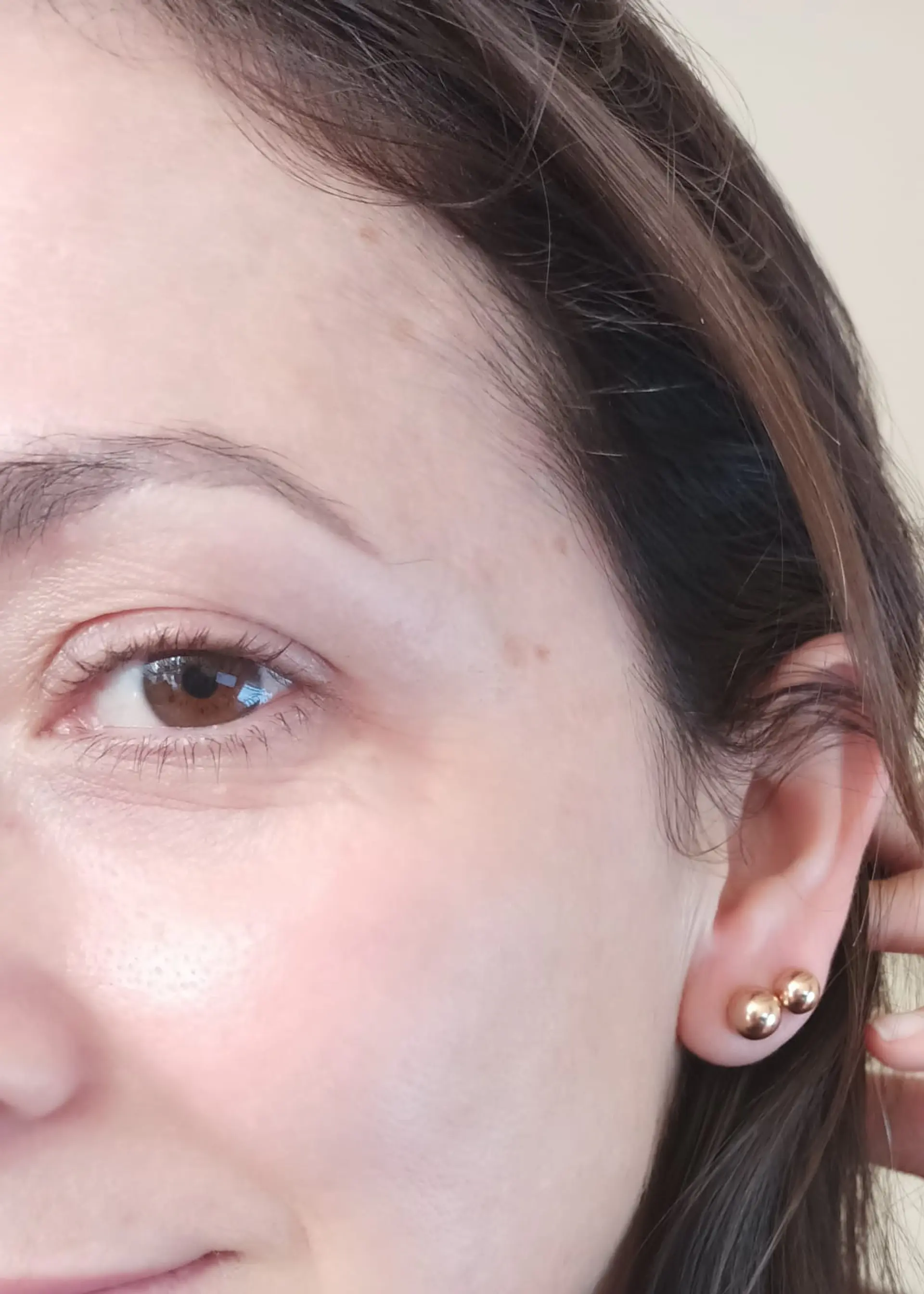 Aros Aretes Medianos Esferas Bolas Acero Quirúrgico Puntos gold rose 9