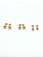 Aros Aretes Medianos Esferas Bolas Acero Quirúrgico Puntos gold rose - Miniatura 10