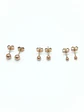 Aros Aretes Medianos Esferas Bolas Acero Quirúrgico Puntos gold rose - Miniatura 12