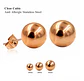 Aros Aretes Medianos Esferas Bolas Acero Quirúrgico Puntos gold rose - Miniatura 14