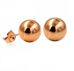Aros Aretes Medianos Esferas Bolas Acero Quirúrgico Puntos gold rose - Miniatura 15