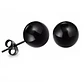 Pendientes Esferas de 3mm a 8mm Negras hipoalergénica  - Miniatura 1