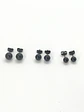 Pendientes Esferas de 3mm a 8mm Negras hipoalergénica  - Miniatura 3