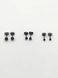 Pendientes Esferas de 3mm a 8mm Negras hipoalergénica  - Miniatura 6