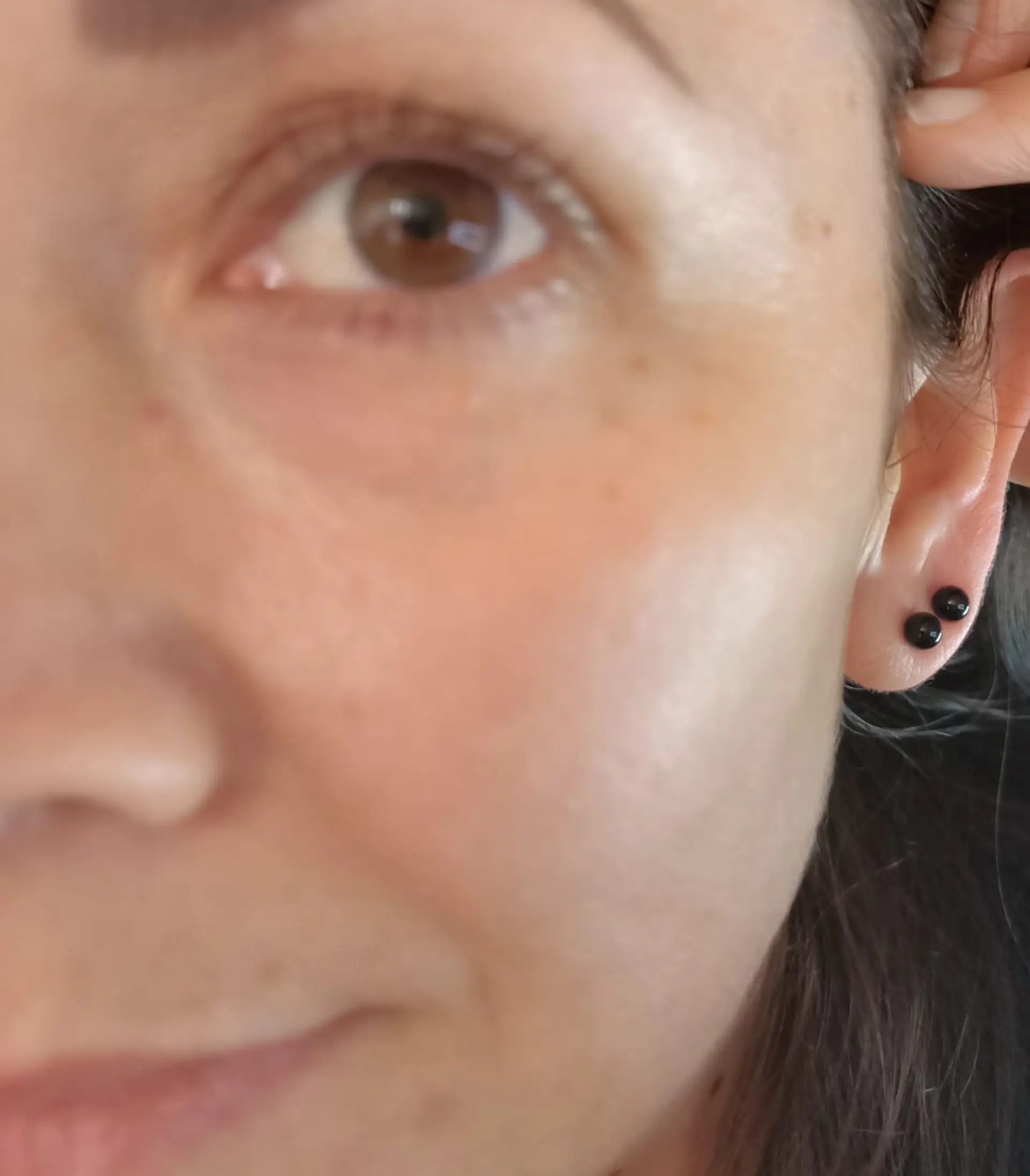 Pendientes Esferas de 3mm a 8mm Negras hipoalergénica  5
