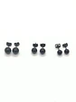 Pendientes Esferas de 3mm a 8mm Negras hipoalergénica  - Miniatura 7