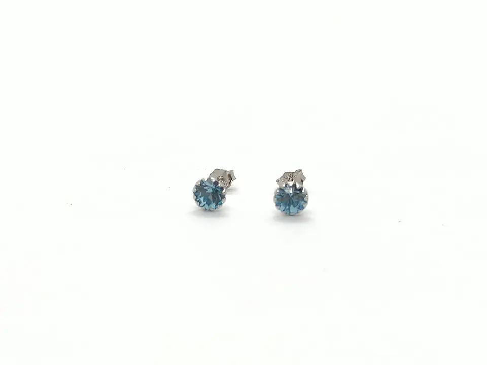 Pendientes Colores puntos De luz 5mm Plata fina ley S925 4