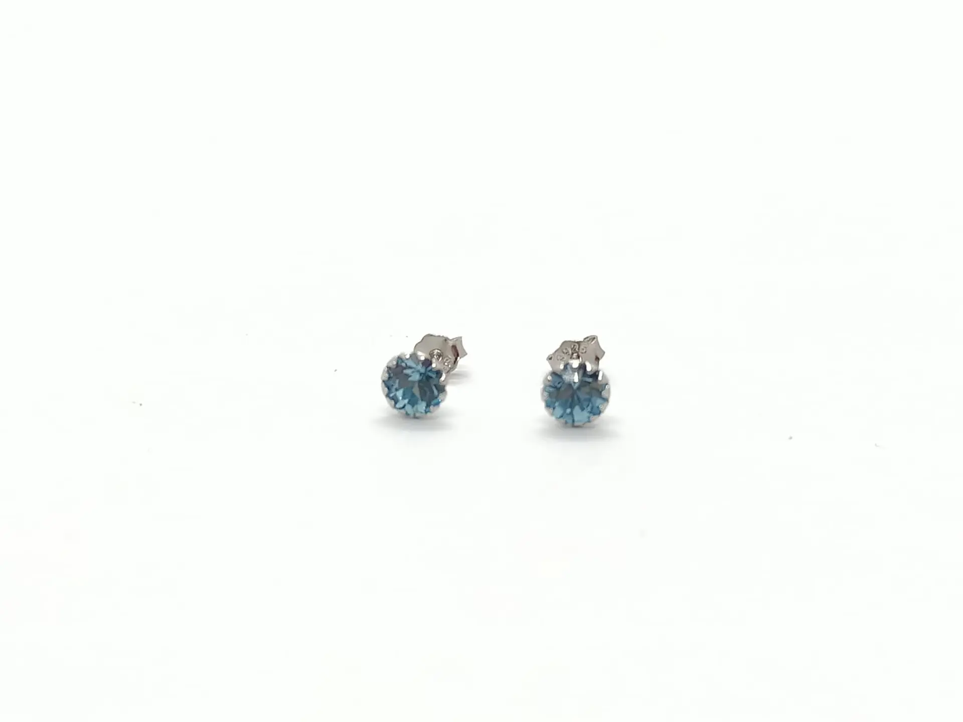 Pendientes Colores puntos De luz 5mm Plata fina ley S925 5