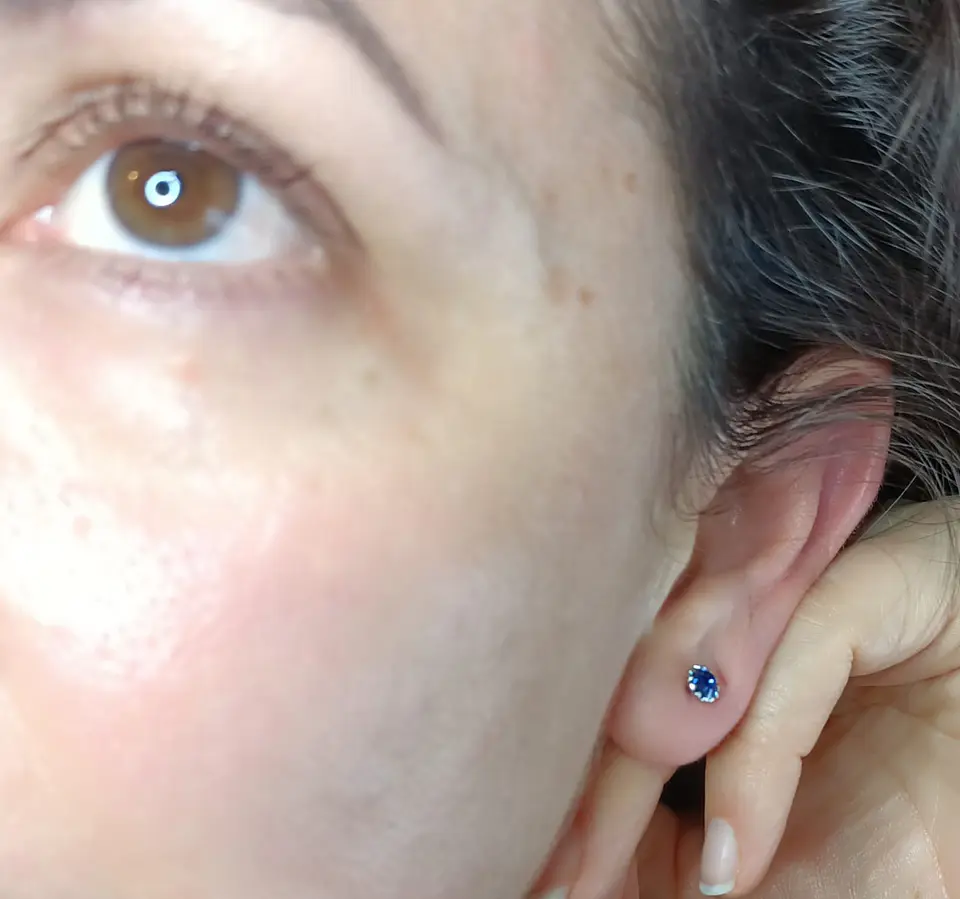 Pendientes Colores puntos De luz 5mm Plata fina ley S925 10